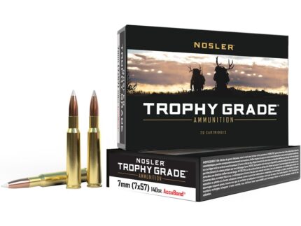 Nosler Trophy Grade Rifle Ammunition 7x57 Mauser 140 gr. AB SP 20 rd.