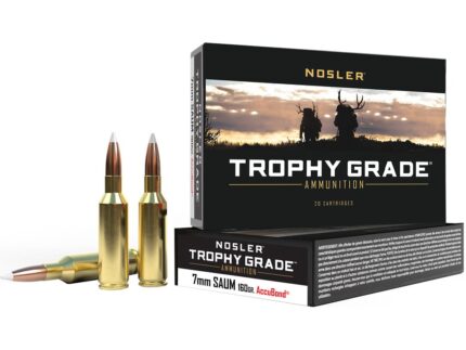 Nosler Trophy Grade Rifle Ammunition 7mm SAUM 160 gr. AB SP 20 rd.