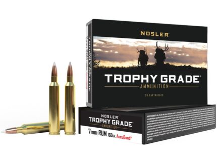Nosler Trophy Grade Rifle Ammunition 7mm RUM 160 gr. PT SP 20 rd.