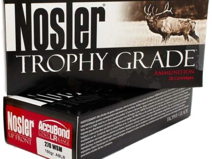 Nosler Trophy Grade Long Range Rifle Ammunition 270 WSM 150 gr. ABLR SP 20 rd.