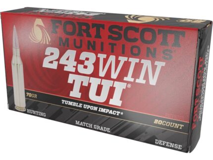 Fort Scott Munitions Rifle Ammo 243 Win. 70 gr. TUI 20 rd.