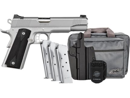 Kimber Custom LW Pistol Bundle 45 ACP 5 in. Stainless Steel 8 rd. Holster 3 Mags
