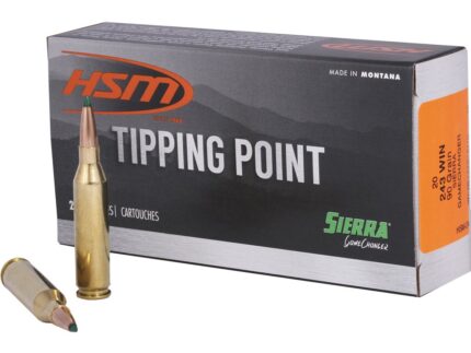HSM Tipping Point Rifle Ammunition 243 Win. Sierra Gamechanger 90 gr. 20 rd.