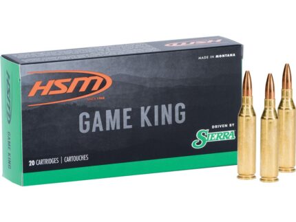 HSM Game King Rifle Ammunition 7mm-08 Rem. Sierra Spitzer BT 150 gr. 20 rd.