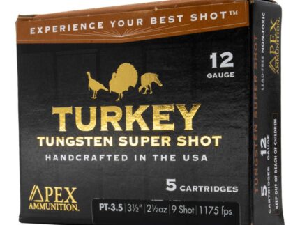 Apex Turkey TSS Shotgun Ammo 12 ga. 3.5 in. 2-1/2oz #9 shot 5 rd