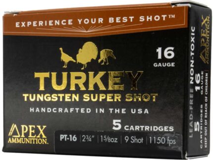 Apex Turkey TSS Shotgun Ammo 16 ga. 2-3/4 in.1-5/8oz #9 shot  5 rd
