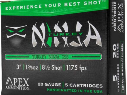 Apex Turkey TSS Ninja Shotgun Ammo 20 ga. 3 in.1-5/8oz 8.5 shot  5 rd