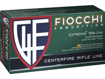 Fiocchi FXT Centerfire Rifle Ammo 22-250 Rem. 55 gr. V-Max 20 rd.