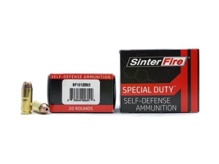 Sinterfire Special Duty Pistol Ammo 10mm 125 gr. HP 20 rd.