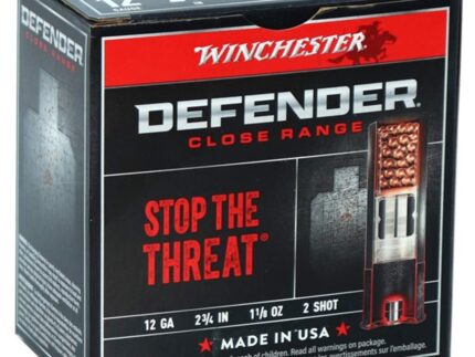 Winchester Defender Load 12 ga. 2.75 in. 1 1/8 oz. 2 Shot 25 rd.