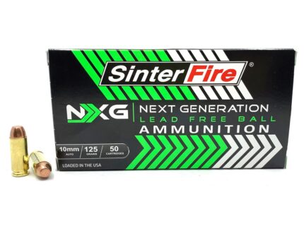 Sinterfire NXG Lead Free Ball Pistol Ammo 10mm 125 gr. Lead-Free Ball 50 rd.