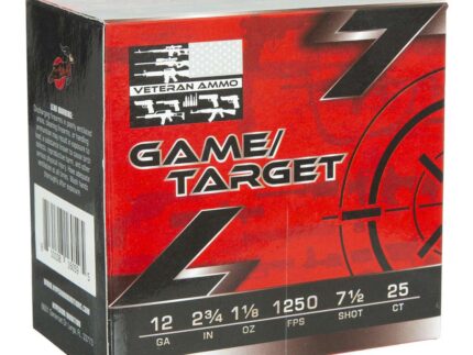 Veteran Ammo Game & Target Load 12 ga. 2.75 in. 1 1/8 oz. 1300 FPS 7.5 Shot 25 rd.