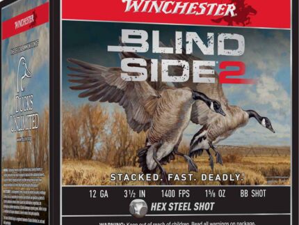 Winchester Blind Side 2 Shotgun Ammo 12 ga. 3.5 in. 1 5/8 oz. HV BB Shot 25 rd.