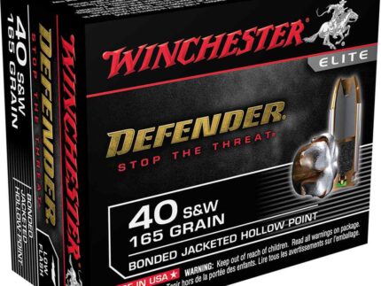 Winchester Defender Pistol Ammo 40 S&W 165 gr. Bonded Jacket HP 20 rd.