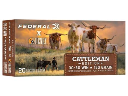 Federal x Henry Cattleman Edition rifle Ammunition 30-30 Win 150gr SP 2390 fps 20/ct