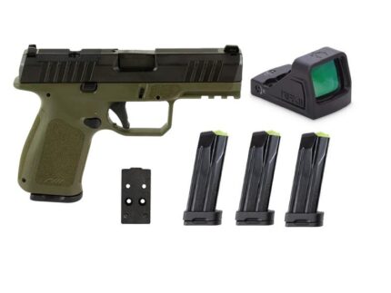 Rost Martin RM1C Handgun Bundle 9mm Luger 15rd (4) Magazines 4" Barrel OD Green Viridian Red Dot Pistol Case