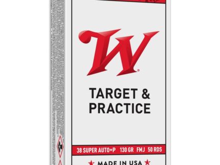 Winchester USA Handgun Ammunition .38 Super (+P) 130 gr FMJ 50/ct