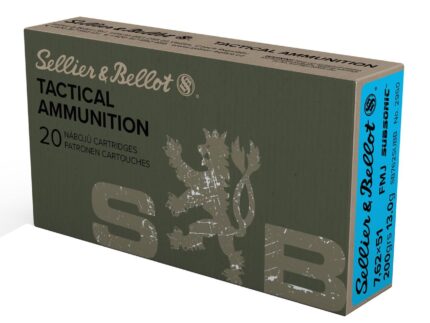 S&B Tactical Rifle Ammunition 7.62x51 200gr FMJ 1030 fps 20/ct