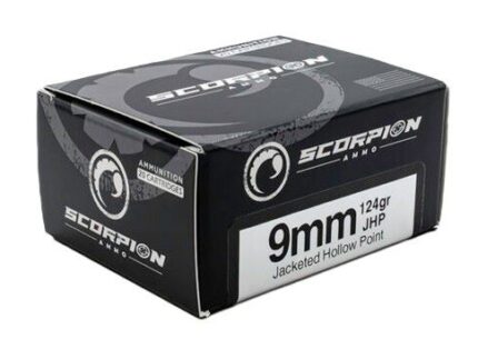 SCORPION 9MM LUGER - 124GR JHP 20RD 10BX/CS
