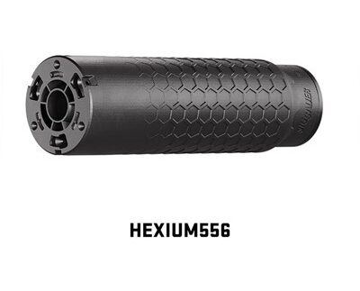 HEXIUM 5.56MM TITANIUM HUB DIRECT THREAD SUPPRESSOR BLACK