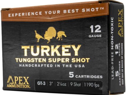 Apex Turkey TSS Shotgun Ammo 12 ga. 3 in. 2-1/4oz #9 shot  5 rd