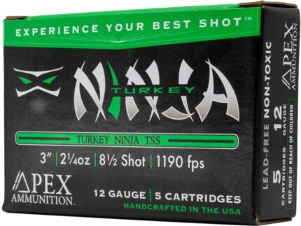 Apex Turkey TSS Ninja Shotgun Ammo 12ga. 3 in. 2-1/4oz #8.5 shot  5 rd