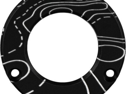 Axcel Driver Hubcap Black w/Engraving Topographical Map Pattern