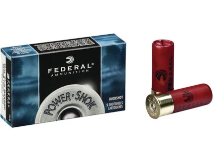 Federal Power-Shok Shotgun Ammo 16 ga. 2.75 in. 12 Pellets 1 Buck 5 rd.
