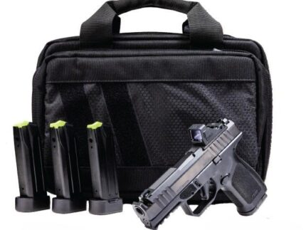 Rost Martin RM1C Comp Handgun Bundle 9mm Luger 15rd(1)&17(3) Magazines 4" Barrel Black Viridian Red Dot Pistol Case