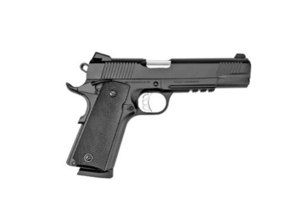 Tisas 1911 Duty B45R Handgun .45 ACP 8rd Magazine 5" Barrel Black Cerakote w/Rail