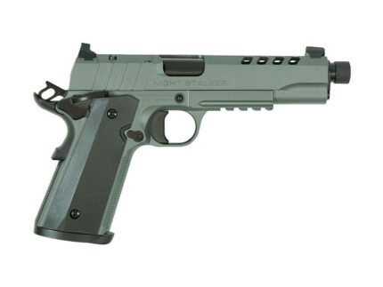Tisas 1911 Night Stalker SF Handgun 9mm Luger 9rd Magazine(2) 5" Threaded Barrel Grey Cerakote Finish