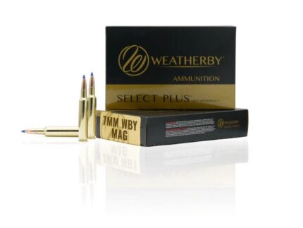 Weatherby Select Plus Rifle Ammunition 7mm Wby Mag 150 gr Scirocco 3225 fps 20/ct