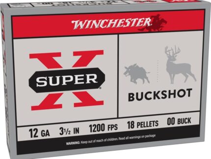 Winchester Super-X Buckshot Shotshells 12 ga 3-1/2" 1200 fps #00 5/ct