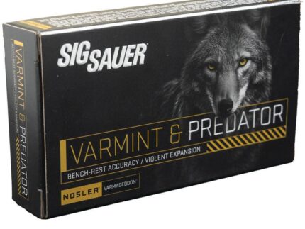 Sig Sauer Varmint & Predator w/Varmageddon Rifle Ammunition .223 Rem 40gr PT 3650 fps 20/ct