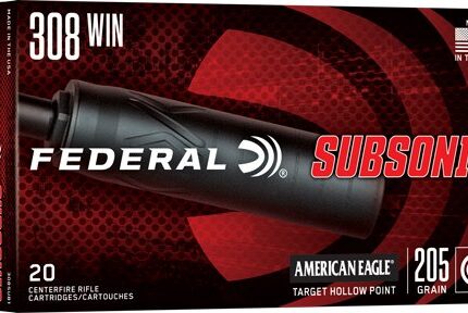FEDERAL 308 WIN 205GR - HP SUBSONIC 20RD 10BX/CS