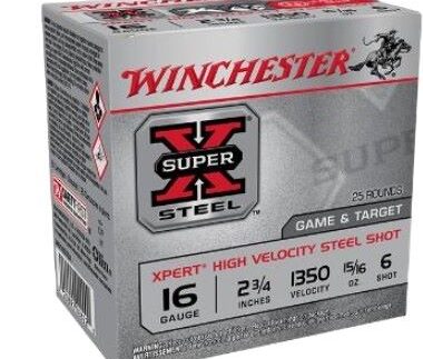 WINCHESTER XPERT STEEL 16GA - 2.75" 15/16OZ #6 25RD 10BX/CS