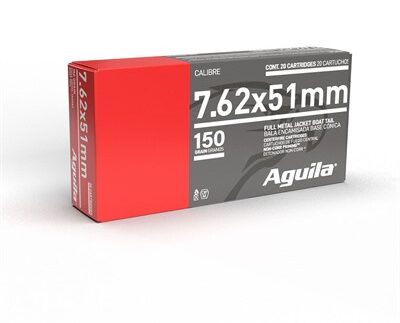 RANGE7.62X51 NATO 150GR FULL METAL JACKET BOAT TAIL 20/BOX