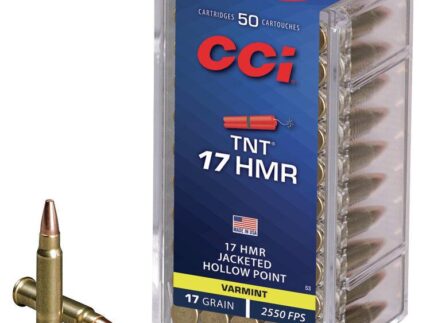 CCI TNT Rimfire Ammunition .17 HMR 17 gr TNT JHP 2550 fps 2000/ct Case (40-50/ct Boxes)