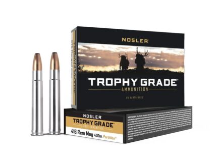 Nosler Safari Rifle Ammunition .416 Rem Mag 400 gr PT 2400 fps 20/ct