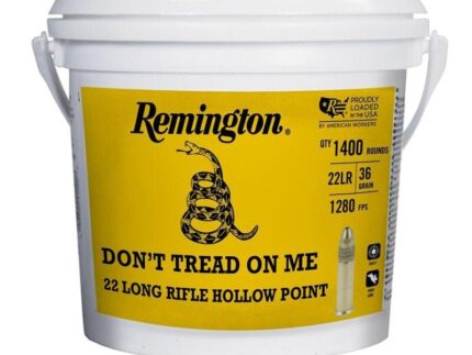 Remington Golden Bullet 250th Anniversary "Don't Tread On ME" Ammunition .22 LR 36gr HP 1280 fps 1400/ct Bucket