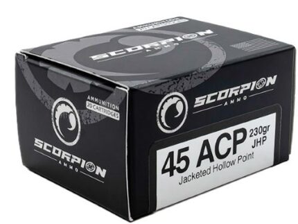 SCORPION 45ACP - 230GR JHP 20RD 10BX/CS