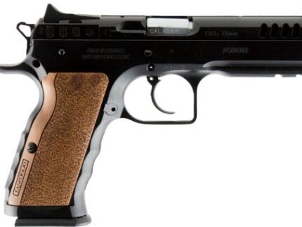 TANFOGLIO STOCK I 10MM 4.5" - 14RD BLACK WOOD GRIPS