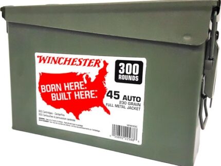 WINCHESTER 45 ACP 230GR FMJ-RN - CASE OF (2) 300RD CANS