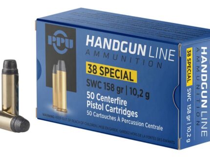 PPU .38 SPECIAL SW 158GR 50RD BOX 10 BOXES PER CASE