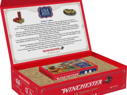WINCHESTER AA 12GA 2-3/4 1145FPS 1-1/8 #8 250TH ANNIVERSARY 10RD/BX 6BX/CS