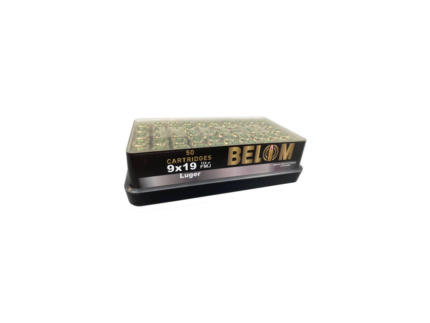 Global Ordnance Belom Handgun Ammunition 9mm 124gr FMJ 1115 fps 50/ct