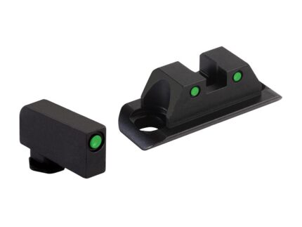 Ameriglo Optic Compatible Sight Set for Glock Gen 5 A-Cut Green with Black Front and Back