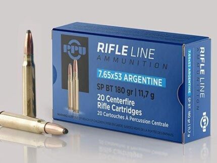 PPU Rifle Ammunition 7.65mm x 53 Argentine 180 gr SP 2542 fps 20/ct