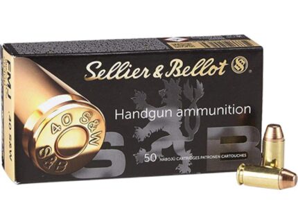 Sellier & Bellot Pistol & Revolver Ammo .40 S&W 180 gr FMJ 965 fps 1000/ct Case