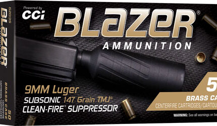 CCI BLAZER BRASS 9MM 147GR FMJ - SUBSONIC 50RD 20BX/CS